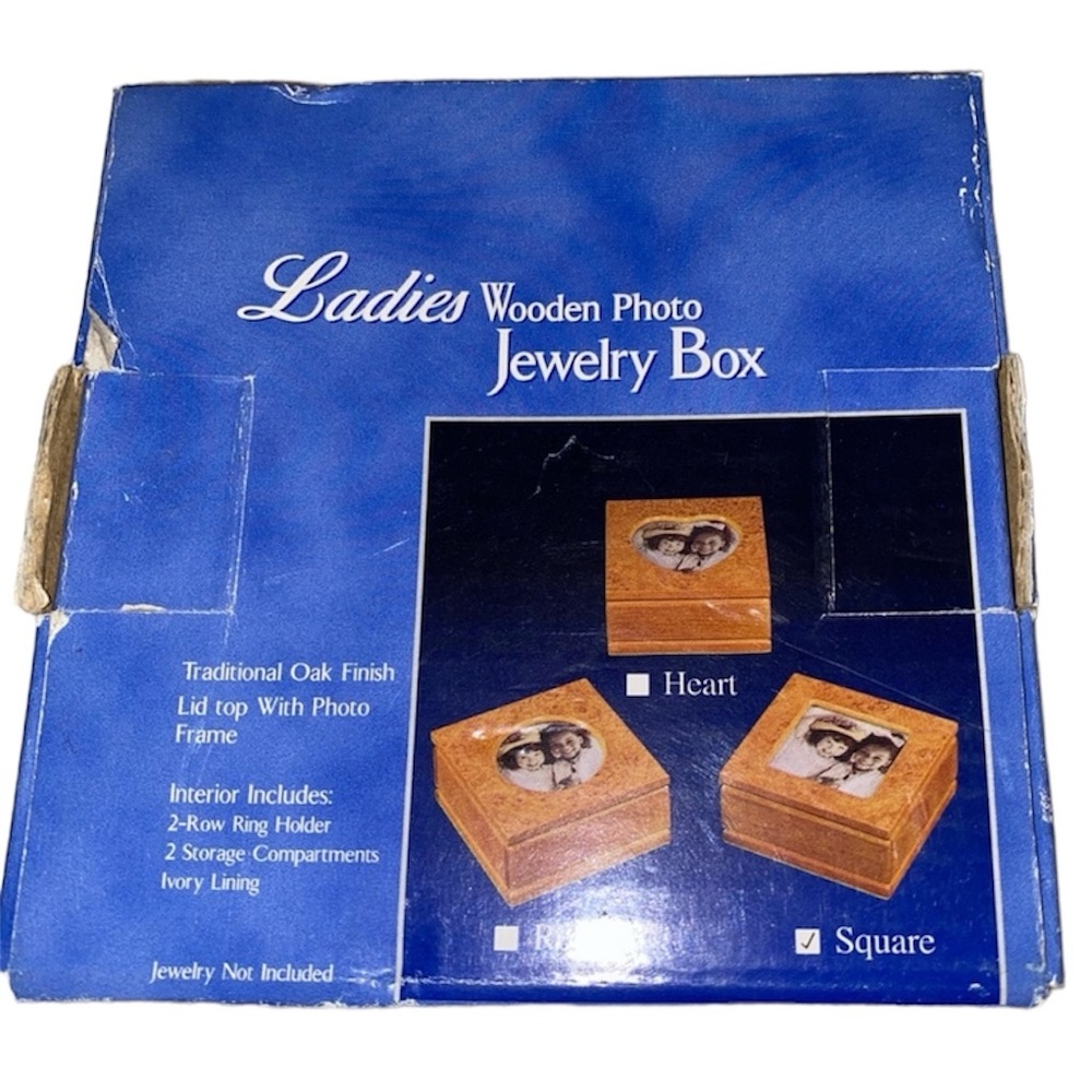ladies wooden photo jewelry boxes